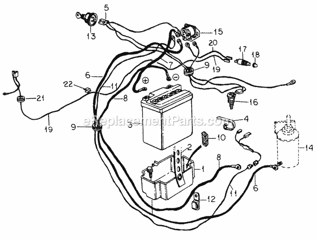 Electric Starting-Sn 73929 & Up Diagram and Parts List for 282 133-282-399, 132-282-100, 134-282-100, 133-28 Cub Cadet Lawn Mower